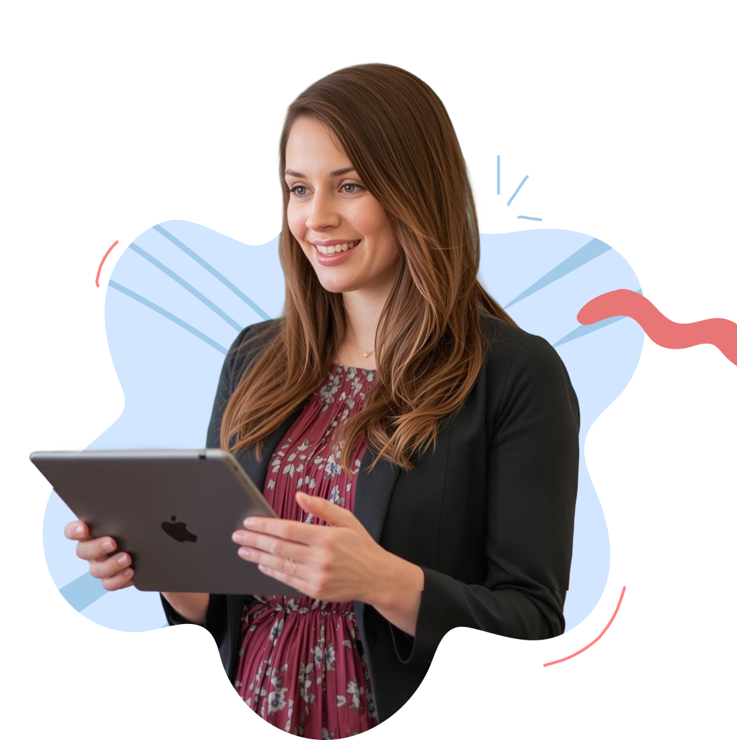 Docente usando Luca en el aula