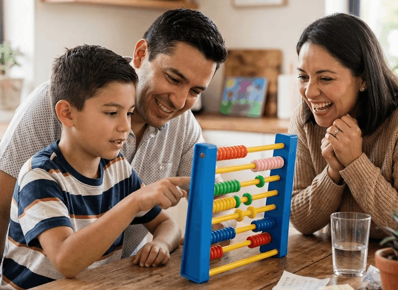 Directora revisando información en tableta
