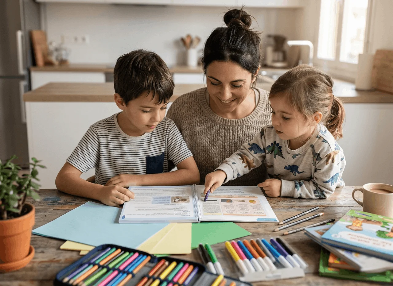 Directora en pasillos del colegio